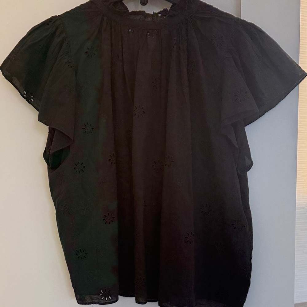 Trovata Black Eyelet Blouse